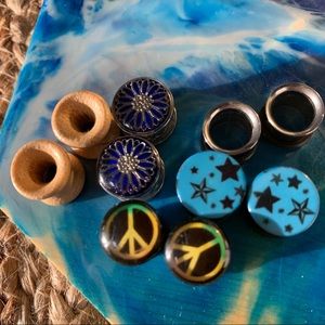 00 gauge ear plug earrings lot of 5!